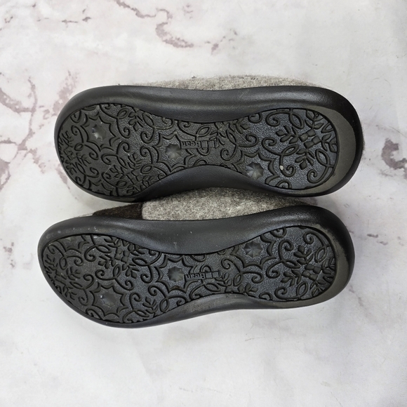 LL Bean Slippers Women 7 Gray Brown Dog Wool Felted Slip On Clog Daybreak - Picture 8 of 10